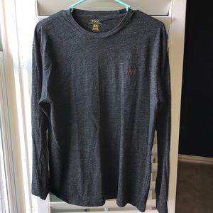 Charcoal grey Polo long sleeve t-shirt